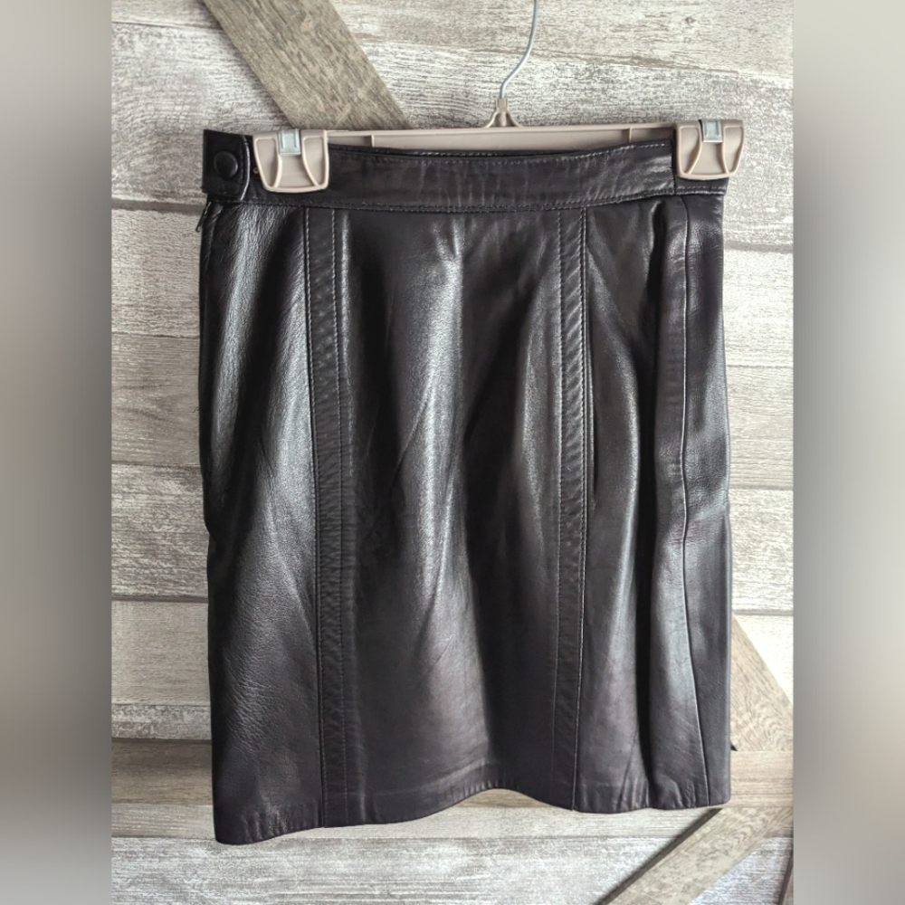 Vintage Leather Skirt